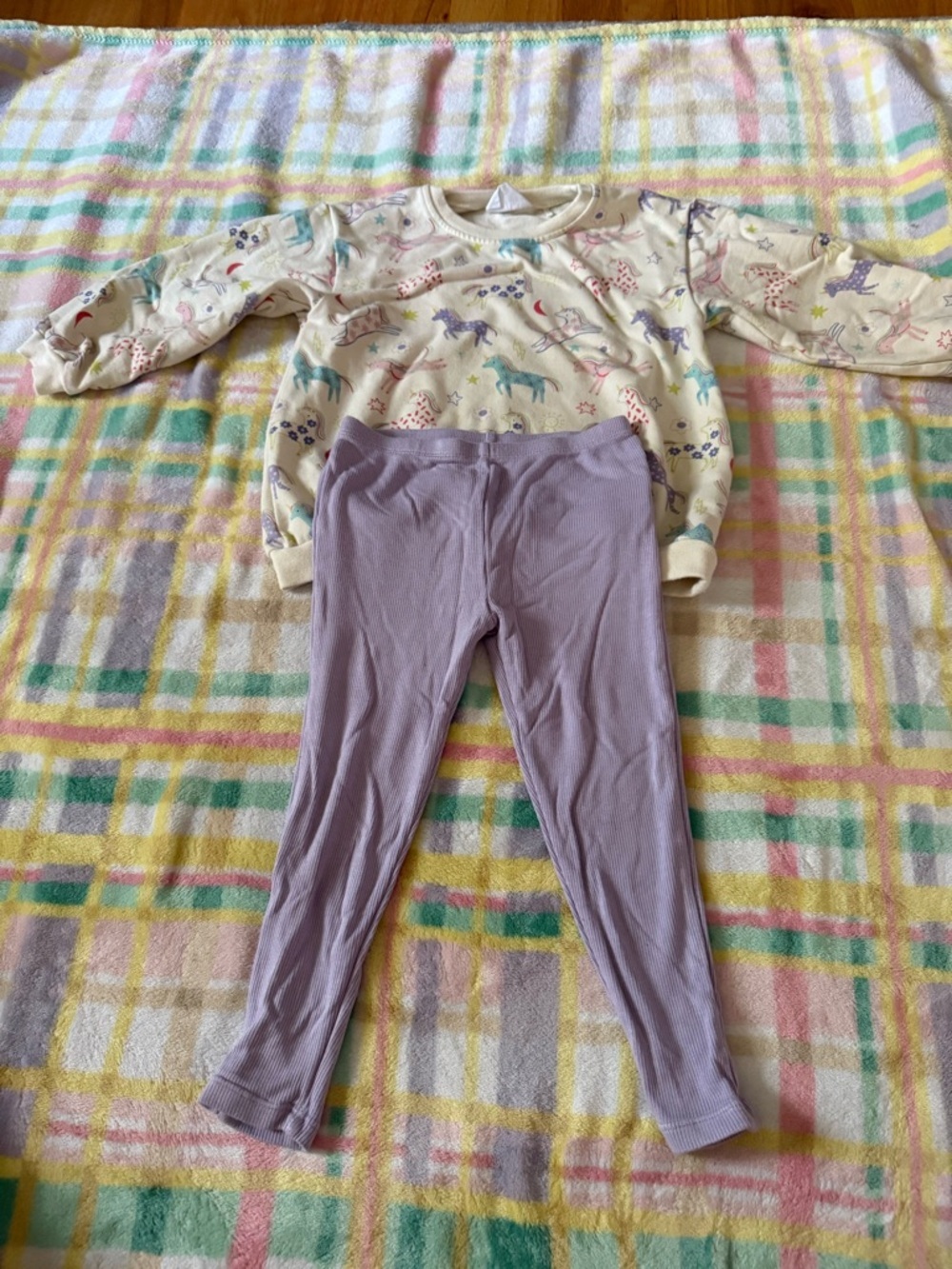 Angel Dear Lavender Ribbed Baby Leggings